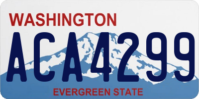 WA license plate ACA4299