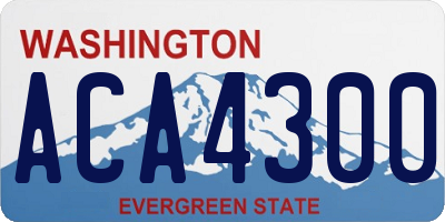 WA license plate ACA4300