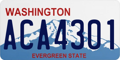 WA license plate ACA4301