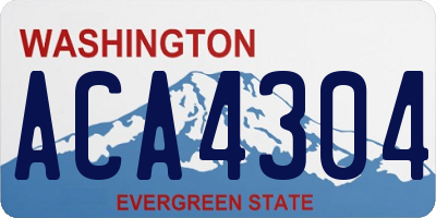 WA license plate ACA4304
