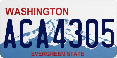WA license plate ACA4305
