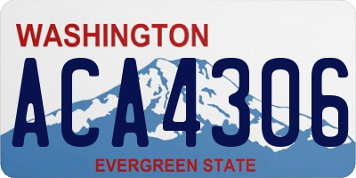 WA license plate ACA4306