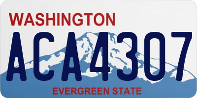 WA license plate ACA4307