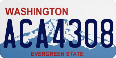 WA license plate ACA4308