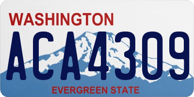 WA license plate ACA4309