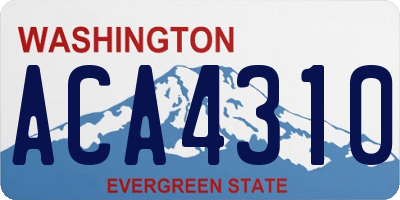 WA license plate ACA4310