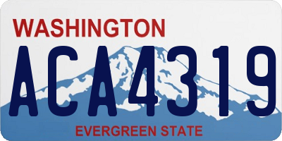 WA license plate ACA4319