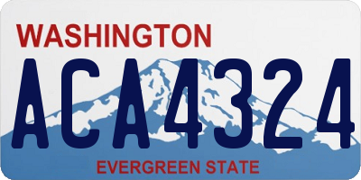 WA license plate ACA4324