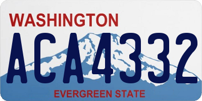 WA license plate ACA4332