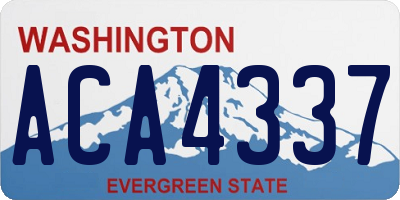 WA license plate ACA4337