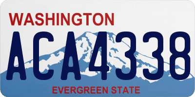 WA license plate ACA4338