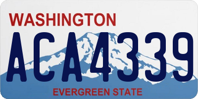 WA license plate ACA4339