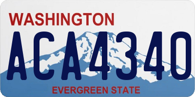 WA license plate ACA4340