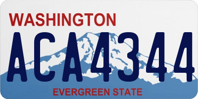 WA license plate ACA4344