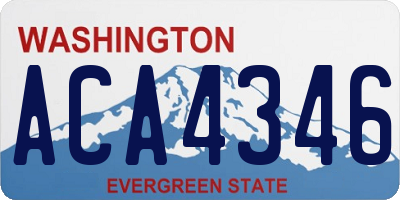 WA license plate ACA4346