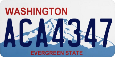 WA license plate ACA4347