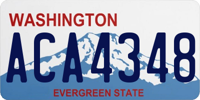 WA license plate ACA4348