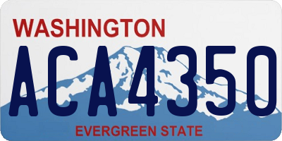 WA license plate ACA4350
