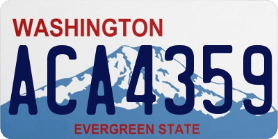 WA license plate ACA4359