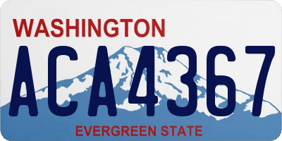 WA license plate ACA4367
