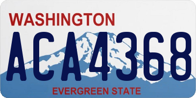 WA license plate ACA4368