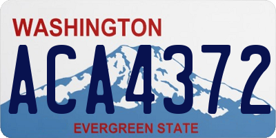 WA license plate ACA4372