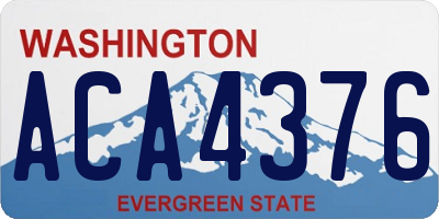WA license plate ACA4376