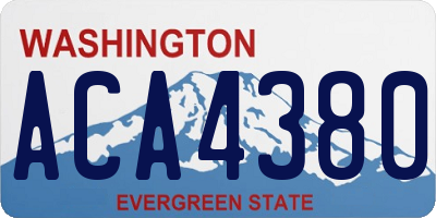WA license plate ACA4380