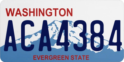 WA license plate ACA4384