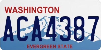 WA license plate ACA4387