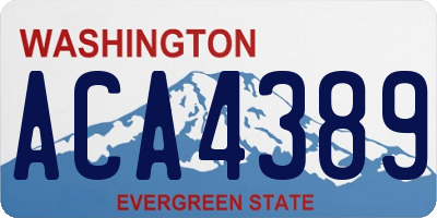 WA license plate ACA4389