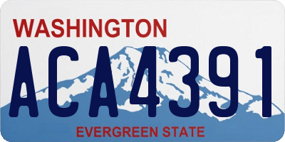 WA license plate ACA4391