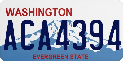 WA license plate ACA4394