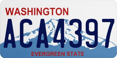 WA license plate ACA4397