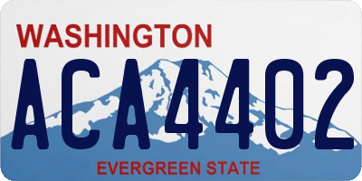 WA license plate ACA4402