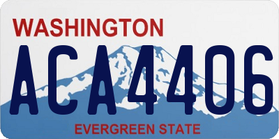 WA license plate ACA4406