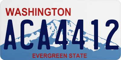 WA license plate ACA4412