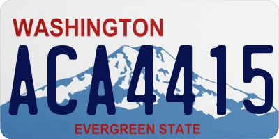 WA license plate ACA4415