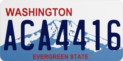 WA license plate ACA4416