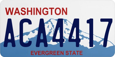 WA license plate ACA4417