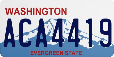 WA license plate ACA4419