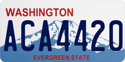 WA license plate ACA4420
