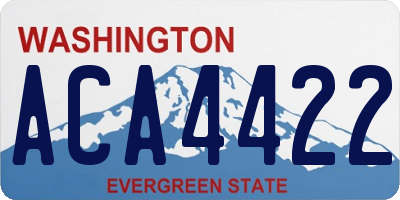 WA license plate ACA4422