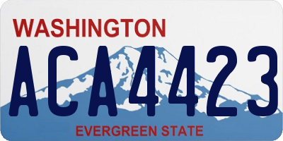 WA license plate ACA4423