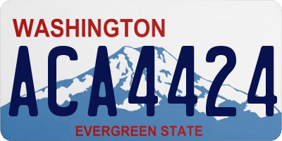 WA license plate ACA4424