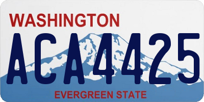 WA license plate ACA4425