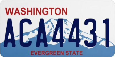 WA license plate ACA4431