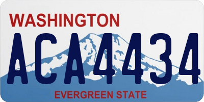 WA license plate ACA4434