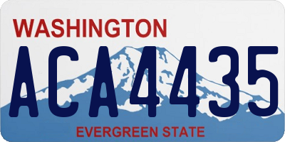 WA license plate ACA4435