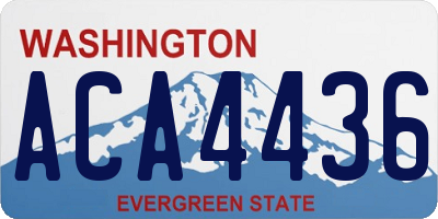 WA license plate ACA4436